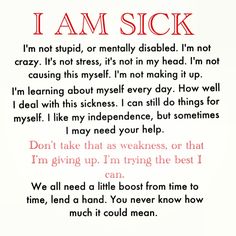 I AM sick! 